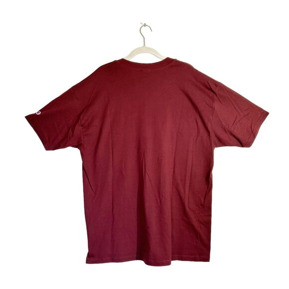 Champion Men's Harvard Short Sleeve Crew Neck T-Shirt in Burgundy - Sz XL - NWT - Picture 2 of 8